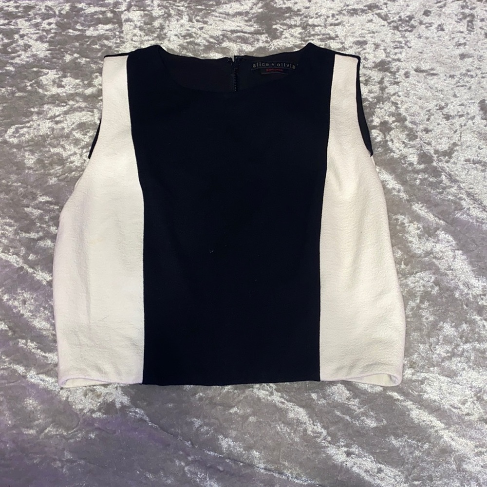 Black and white formal tank